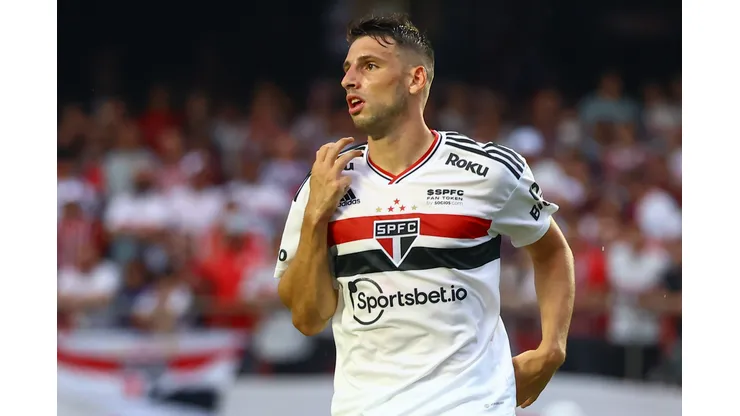SP - Sao Paulo - 27/03/2022 - PAULISTA 2022, SAO PAULO X CORINTHIANS - Calleri jogador do Sao Paulo durante partida contra o Corinthians no estadio Morumbi pelo campeonato Paulista 2022. Foto: Marcello Zambrana/AGIF