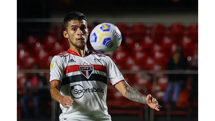 Foto: Marcello Zambrana/AGIF- Rodrigo Nestor jogador do São Paulo durante partida contra o Juventude no estádio Morumbi pelo campeonato Brasileiro A 2021