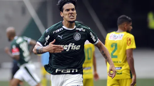 Foto: Alan Morici/AGIF / SP – Sao Paulo – 16/02/2020 – Paulista 2020, Palmeiras x Mirassol – jogador Gustavo Gomes do Palmeiras comemora seu gol durante partida contra o Mirassol no estadio Arena Allianz Parque pelo campeonato Paulista 2020