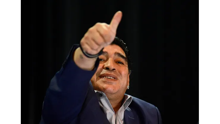 Diego Maradona. Coletiva de imprensa realizada no Parque Sao Jorge. 04 de Setembro 2013, Sao Paulo, Sao Paulo, Brasil. Foto: Mauro Horita/AGIF