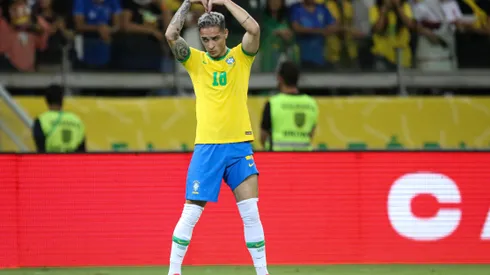 Foto: Fernando Moreno/AGIF – Antony jogador do Brasil comemora seu gol durante partida contra o Paraguai no estádio Mineirão pelo campeonato Eliminatórias Copa do Mundo 2022