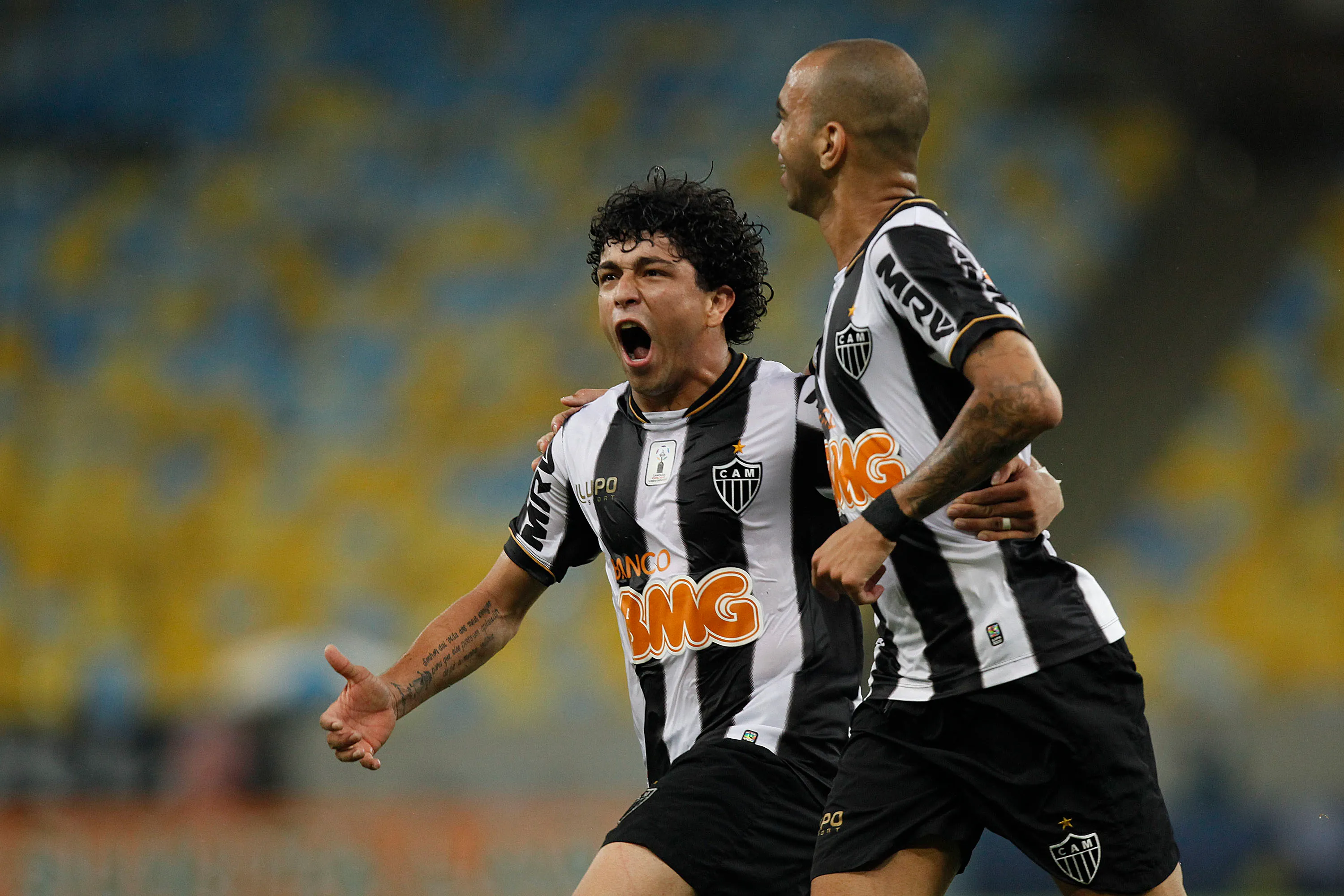 Luan, Diego Tardelli. Fluminense x Atletico-MG pelo Brasileiro A 2013 no Maracana. 30 de Novembro de 2013, Rio de Janeiro, Rio de Janeiro, Brasil. Foto: Wagner Meier/AGIF