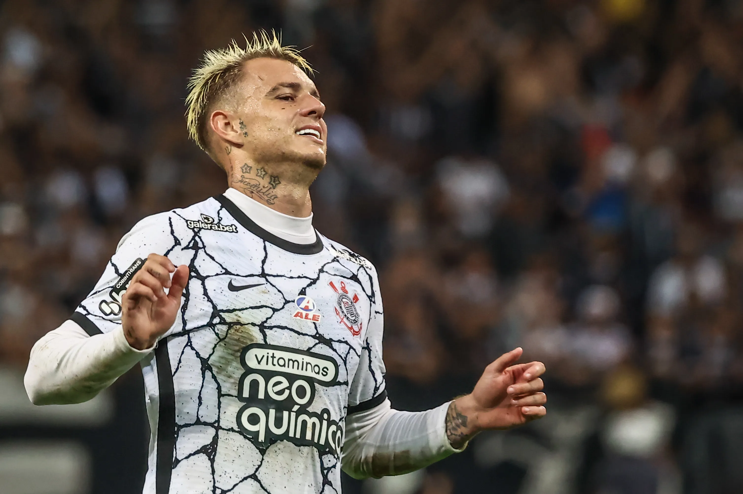 SP – Sao Paulo – 12/03/2022 – PAULISTA 2022, CORINTHIANS X PONTE PRETA – Roger Guedes jogador do Corinthians durante partida contra o Ponte Preta no estadio Arena Corinthians pelo campeonato Paulista 2022. Foto: Marcello Zambrana/AGIF