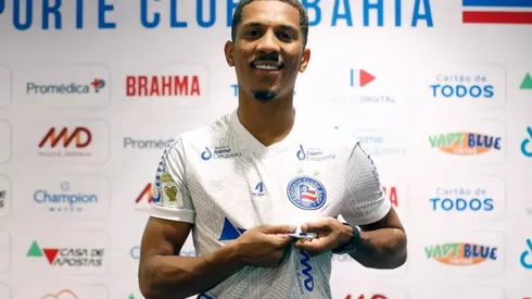 Felipe Oliveira / EC Bahia / Divulgação – Matheus Davó, atacante do Bahia
