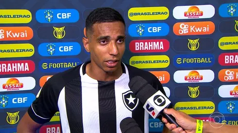 Reprodução/Globo TV – Victor Sá, atacante do Botafogo
