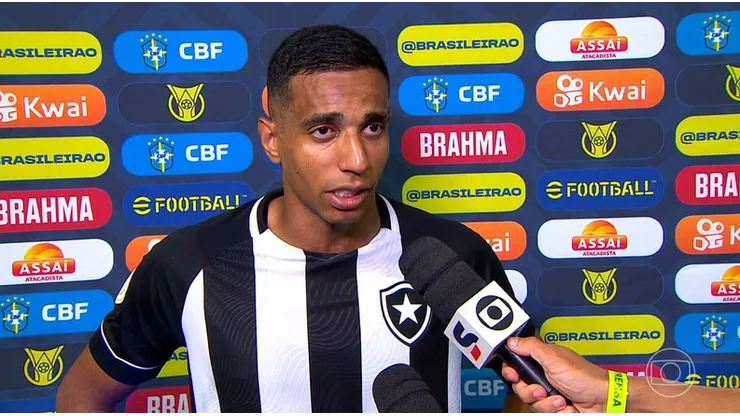 Reprodução/Globo TV - Victor Sá, atacante do Botafogo
