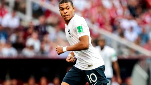 Foto: Ale Cabral/AGIF- Moscou – 26/06/2018 – Copa do Mundo 2018 – Dinamarca X Franca – Mbappe durante partida contra o Dinamarca,o jovem ainda não decidiu seu futuro.