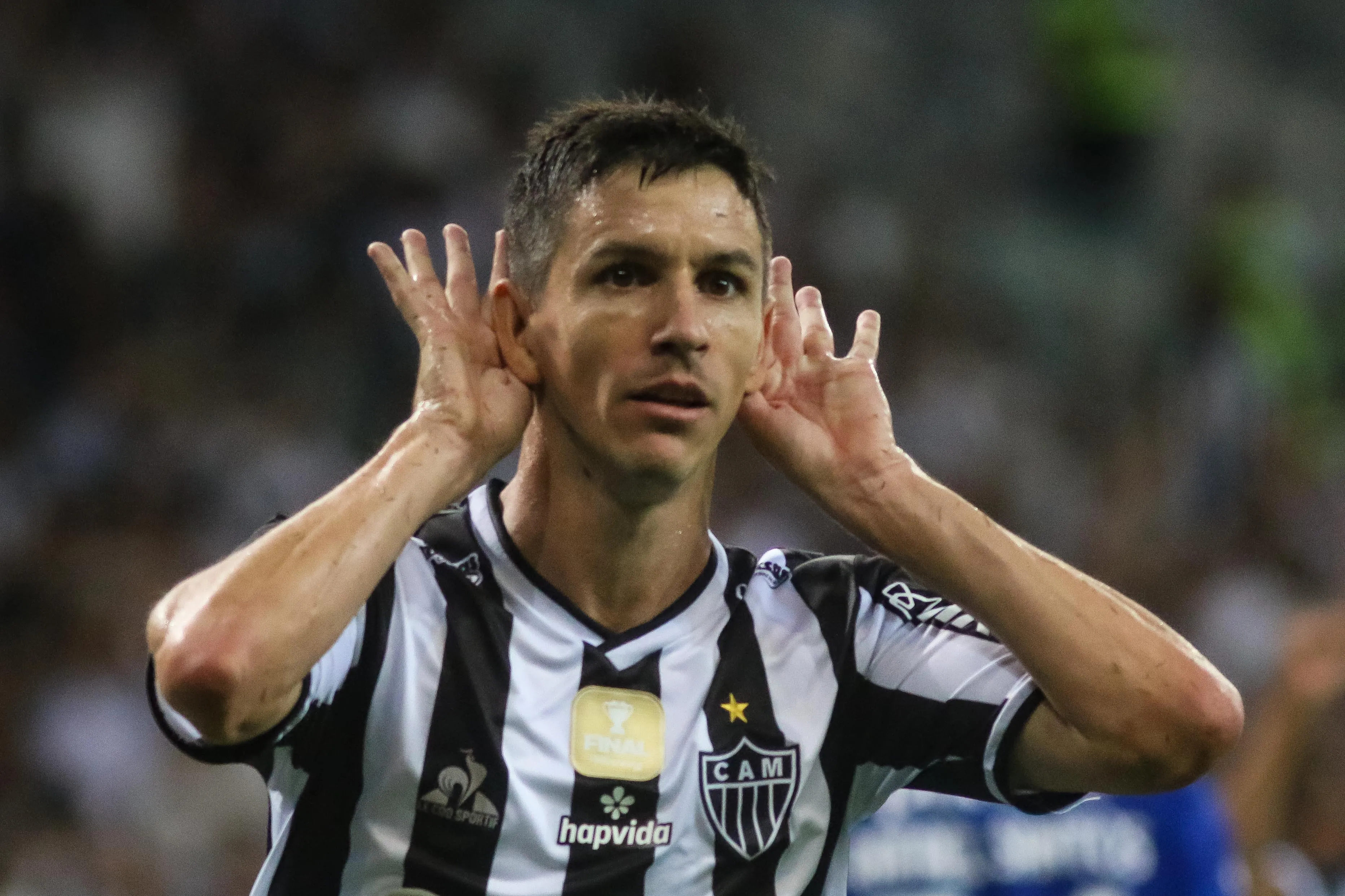 MG – Belo Horizonte – 02/04/2022 – MINEIRO 2022 FINAL, ATLETICO-MG X CRUZEIRO -Nacho Fernandez jogador do Atletico-MG comemora seu gol durante partida contra o Cruzeiro no estadio Mineirao pelo campeonato Mineiro 2022. Foto: Fernando Moreno/AGIF
