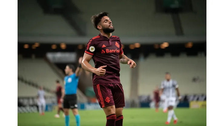 CE - Fortaleza - 06/10/2021 - BRASILEIRO A 2021, CEARA X INTERNACIONAL - Yuri Alberto jogador do Internacional lamenta chance perdida durante partida contra o Ceara no estadio Arena Castelao pelo campeonato Brasileiro A 2021. Foto: Kely Pereira/AGIF