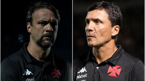Fotos: (Thiago Ribeiro/AGIF/Jorge Rodrigues/AGIF) – Maurício Souza tem sido criticado pela torcida, e Quintero 'resgatou' Zé Ricardo para defender o atual técnico do Vasco