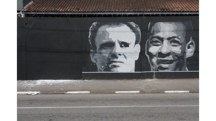 Foto: (Fernanda Luz/AGIF) - Muro do CT Rei Pelé, do Santos