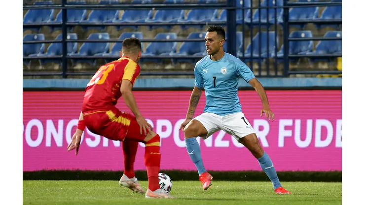 PODGORICA, MONTENEGRO - JUNE 05: Eran Zahavi of Israel during the international friendly match between Montenegro and Israel at city stadium Pod Goricom on June 5, 2021 in Podgorica, Montenegro. (Photo by Filip Filipovic/Getty Images)