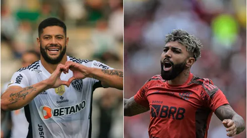 Fotos: (Luiz Erbes/AGIF/Thiago Ribeiro/AGIF) – Hulk, do Atlético, e Gabigol, do Flamengo, brigam por uma vaga na Copa do Mundo do Catar