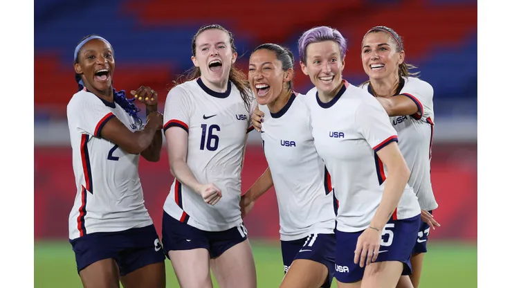 Laurence Griffiths/ Getty Images - Jogadoras da seleção dos Estados Unidos