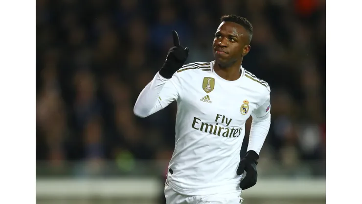 Dean Mouhtaropoulos/ Getty Images- Vini Jr., atacante do Real Madrid