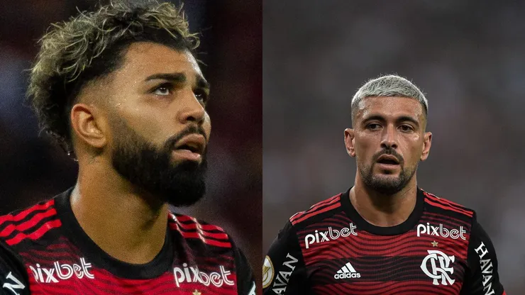 Foto Gabigol: Foto: Fernando Moreno/AGIF/ Foto Arrascaeta: Foto: Thiago Ribeiro/AGIF - STJD se decide sobre caso Arrascaeta e Gabigol