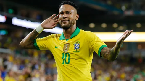 Michael Reaves/Getty Images- Neymar, atacante do PSG e da Seleção Brasileira