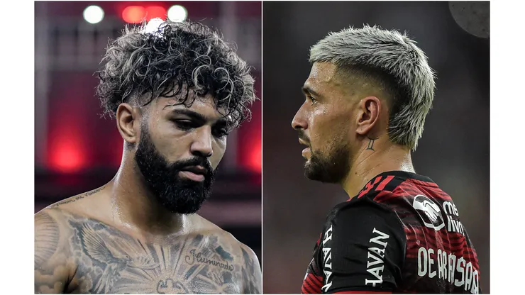 Fotos: (Thiago Ribeiro/AGIF) - Gabigol e Arrascaeta podem acabar ficando de fora da decisão entre Athletico e Flamengo na Copa do Brasil