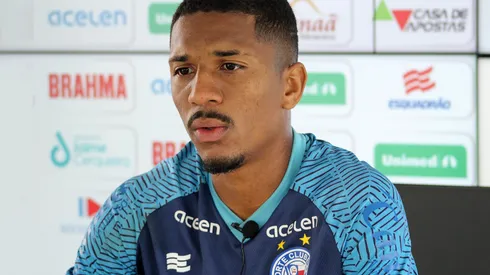 Foto: (Felipe Santana/EC Bahia) – Matheus Davó avaliou os próximos compromissos do Bahia na Série B