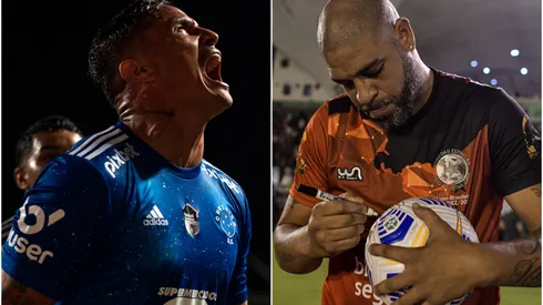 Fotos: (Alessandra Torres/AGIF/Thiago Ribeiro/AGIF) – Edu, do Cruzeiro, citou uma frase conhecida por Adriano Imperador para se posicionar após a 'polêmica da fumaça'