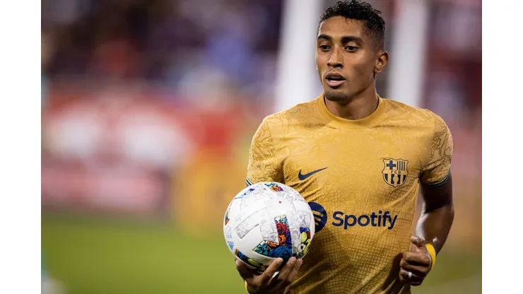 Ira L. Black/ Getty Images- Raphinha, atacante do Barcelona