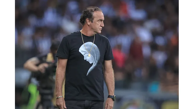 Foto: (Pedro Souza/Atlético) - Cuca acredita que o Atlético apresentou uma melhora nesta quarta (7)