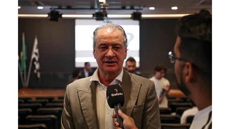 Foto: (Bruno Sousa/Atlético) - Sérgio Coelho, presidente do Atlético, garantiu que o Galo não pretende movimentar o mercado da bola com contratações bombásticas