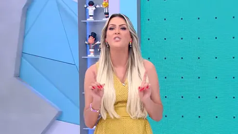 Foto: Reprodução/TV Bandeirantes – Renata Fan se pronuncia após polêmica com a torcida do Corinthians