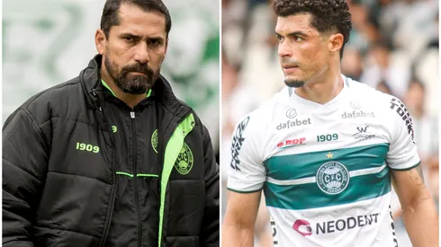 Fotos: (Robson Mafra/AGIF/Gabriel Machado/AGIF) Morínigo foi criticado por Egídio pela falta de intensidade nos treinos do Coritiba