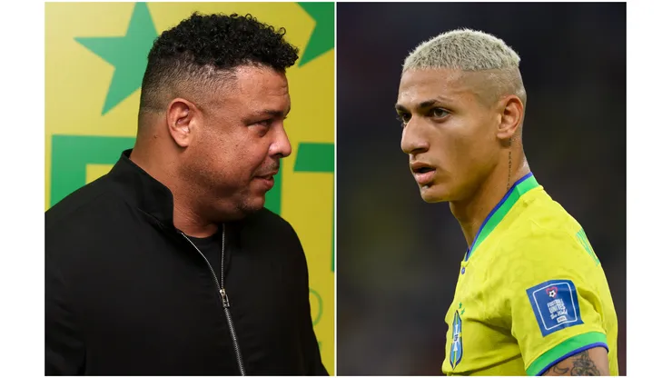 Fotos: (Buda Mendes/Getty Images/Matthias Hangst/Getty Images) - Ronaldo elogiou a atuação de Richarlison pela Seleção Brasileira na Copa do Mundo