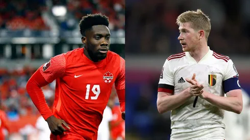 Foto Davies: Photo by Vaughn Ridley/Getty Images/ Foto Kevin De Bruyne: Photo by Catherine Ivill/Getty Images – Canadá e Bélgica se preparam para estreia na Copa