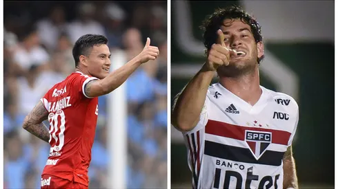 Montagem (Foto: Mauro Horita/AGIF e Foto: Andre Borges/AGIF) – Aránguiz e Pato já passaram pelo Beira-Rio.