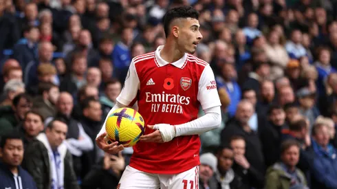 Ryan Pierse/ Getty Images- Gabriel Martinelli, atacante do Arsenal