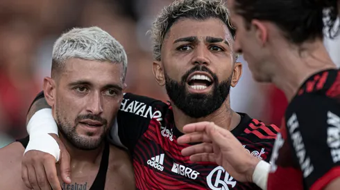 Foto: Jorge Rodrigues/AGIF- Arrasca, Gabi e Filipe Luís