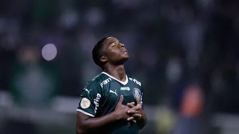 Alexandre Schneider/ Getty Images- Endrick, atacante do Palmeiras