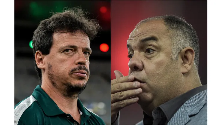 Fotos: (Thiago Ribeiro/AGIF) - Fernando Diniz se encontrou com Marcos Braz, do Flamengo, e preocupou a torcida do Fluminense