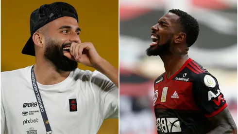Fotos: (Buda Mendes/Getty Images/ Wagner Meier/Getty Images) – Thiago Maia 'incendiou' a torcida do Flamengo na web após a notícia da negociação com Gerson, do Olympique de Marselha