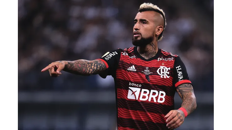 Ettore Chiereguini/AGIF- Vidal, volante do Flamengo