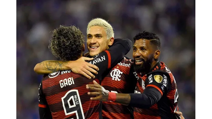Foto: Marcelo Cortes/ Flamengo- Pedro, Gabigol e Rodinei