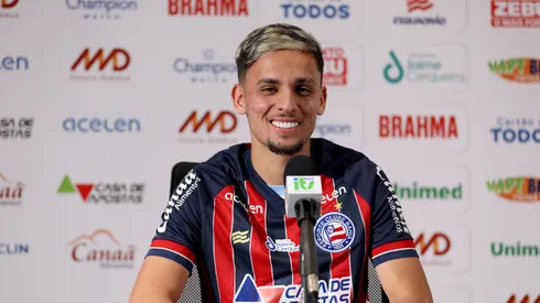 Foto: (Felipe Oliveira/EC Bahia) – Biel durante sua apresentação no Bahia nesta quinta (29)