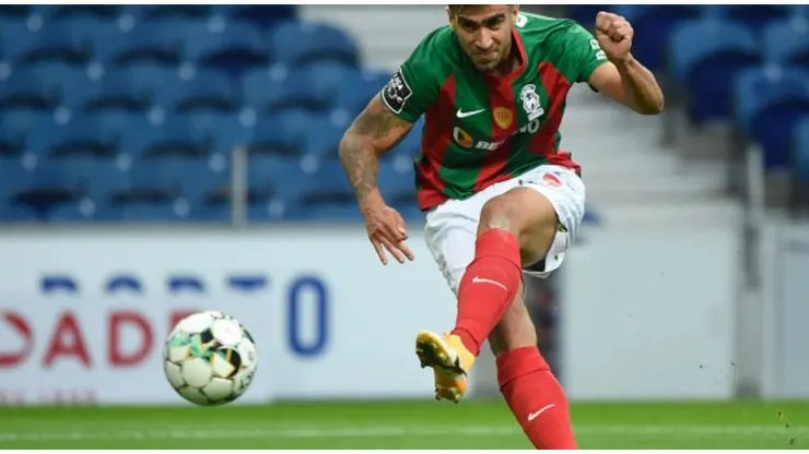 Getty Images- Rodrigo Pinho, atacante do Benfica