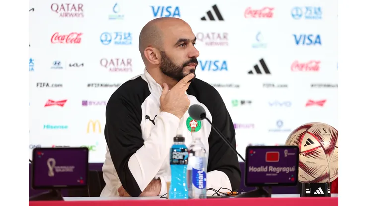 Alex Pantling/ Getty Images- Walid Regragui, técnico do Marrocos