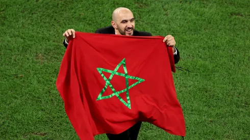 Alexander Hassenstein/ Getty Images- Walid Regragui, técnico do Marrocos