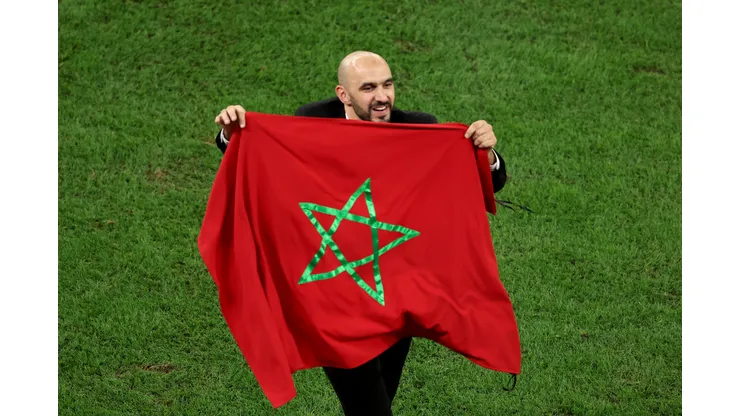 Alexander Hassenstein/ Getty Images- Walid Regragui, técnico do Marrocos