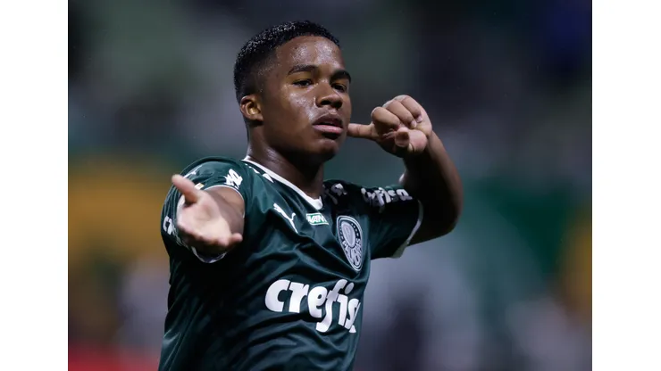 Alexandre Schneider/Getty Images- Endrick, atacante do Palmeiras