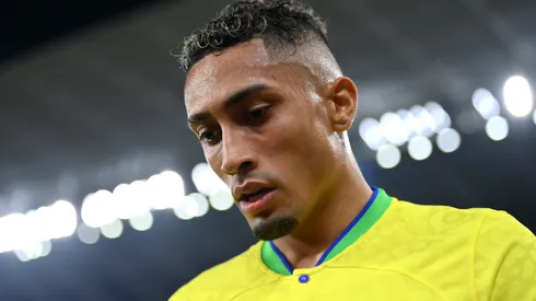Foto: (Justin Setterfield/Getty Images) – Raphinha ainda não marcou gols pela Seleção Brasileira nesta Copa do Mundo
