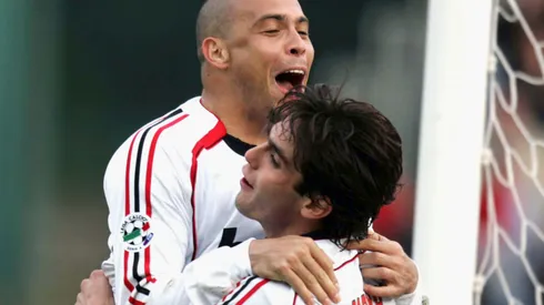 Foto: (New Press/Getty Images) – Kaká disse que os torcedores da Seleção Brasileira não valorizam seus ídolos, como Ronaldo, de forma adequada