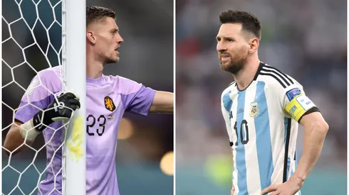 Fotos: (Clive Brunskill/Getty Images/Alex Pantling/Getty Images) – Andries Noppert disse não ter medo de Lionel Messi na Copa do Mundo