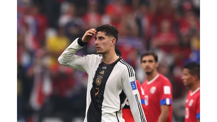 Foto: (Alexander Hassenstein/Getty Images) - Kai Havertz não conseguiu evitar a eliminação da Alemanha na fase de grupos da Copa do Mundo nesta quinta (1)