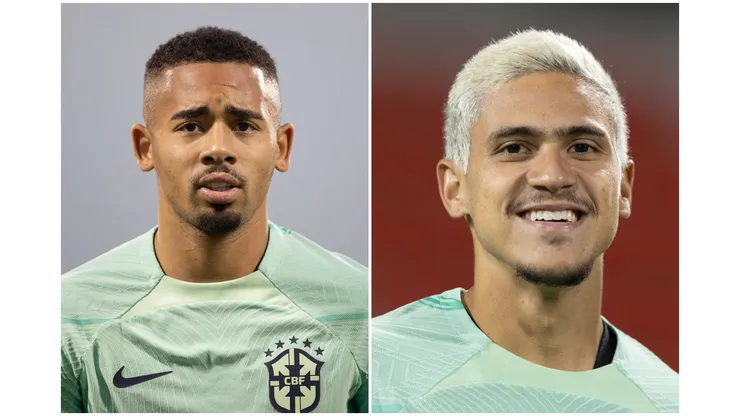 Fotos: (Lucas Figueiredo/CBF) - Gabriel Jesus e Pedro brigam por uma vaga entre os titulares da Seleção Brasileira para o último jogo da fase de grupos da Copa do Mundo